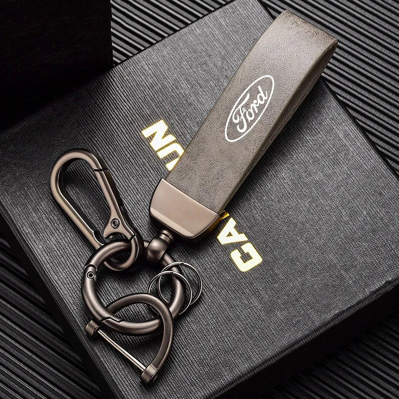 Leather Keychain for Ford