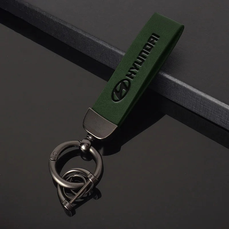 Leather Keychain for Hyundai