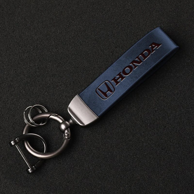 Leather Keychain for Honda