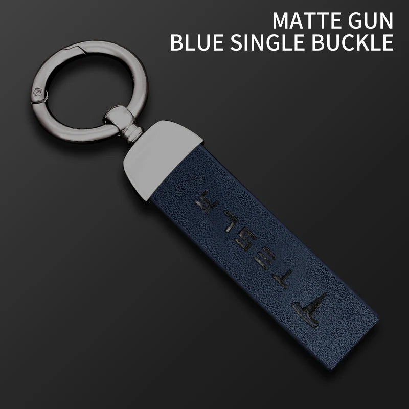 Leather Keychain for Tesla