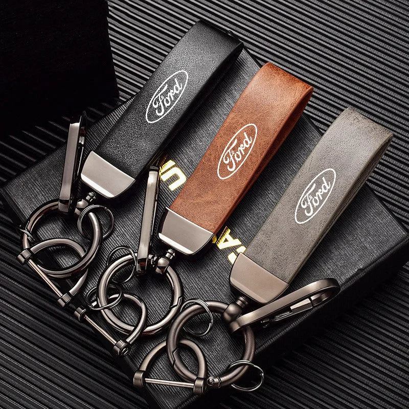 Leather Keychain for Ford