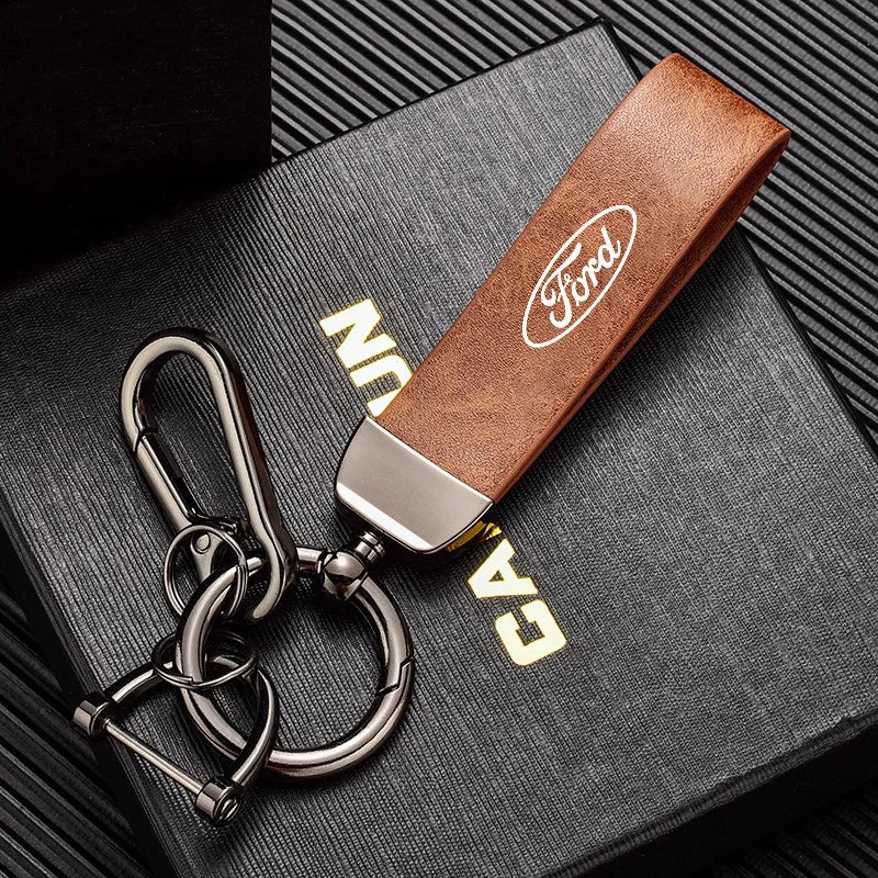 Leather Keychain for Ford