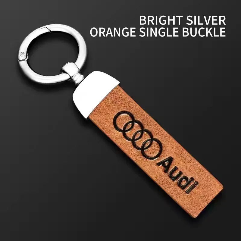 Leather Keychain for Audi