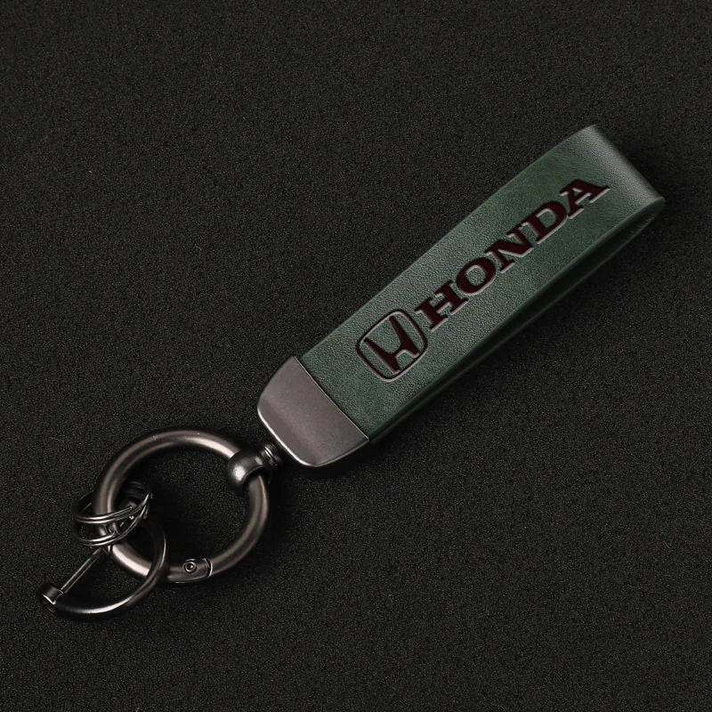 Leather Keychain for Honda