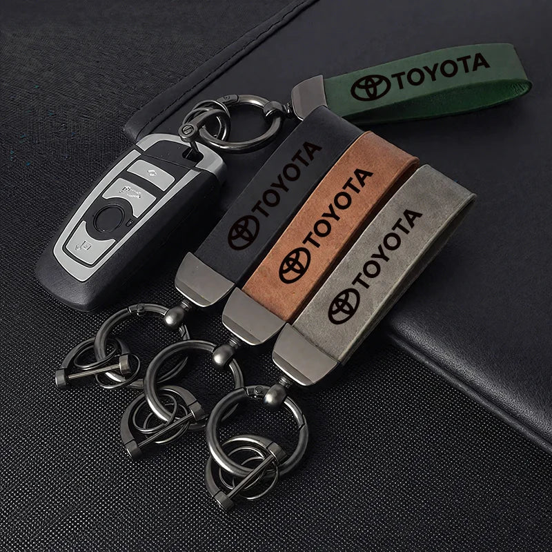 Leather Keychain for Toyota
