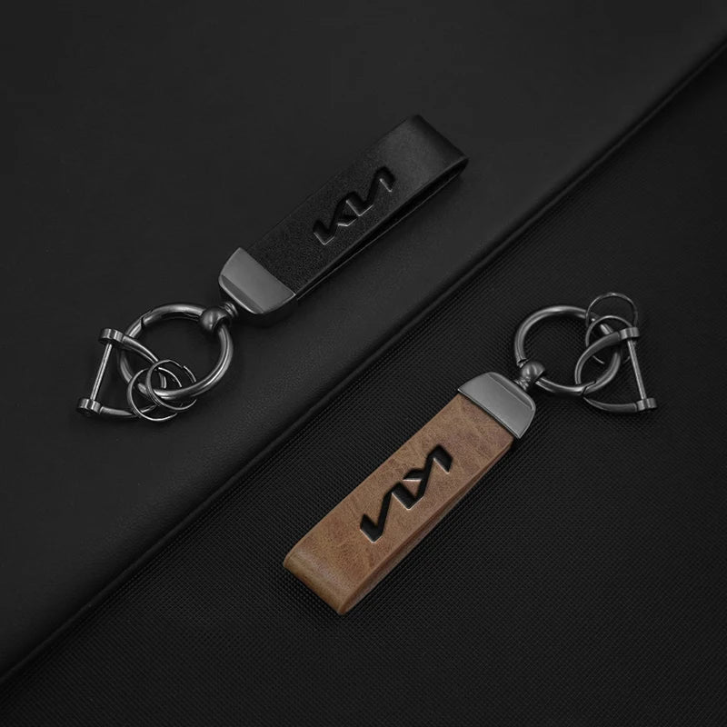 Leather Keychain for Kia
