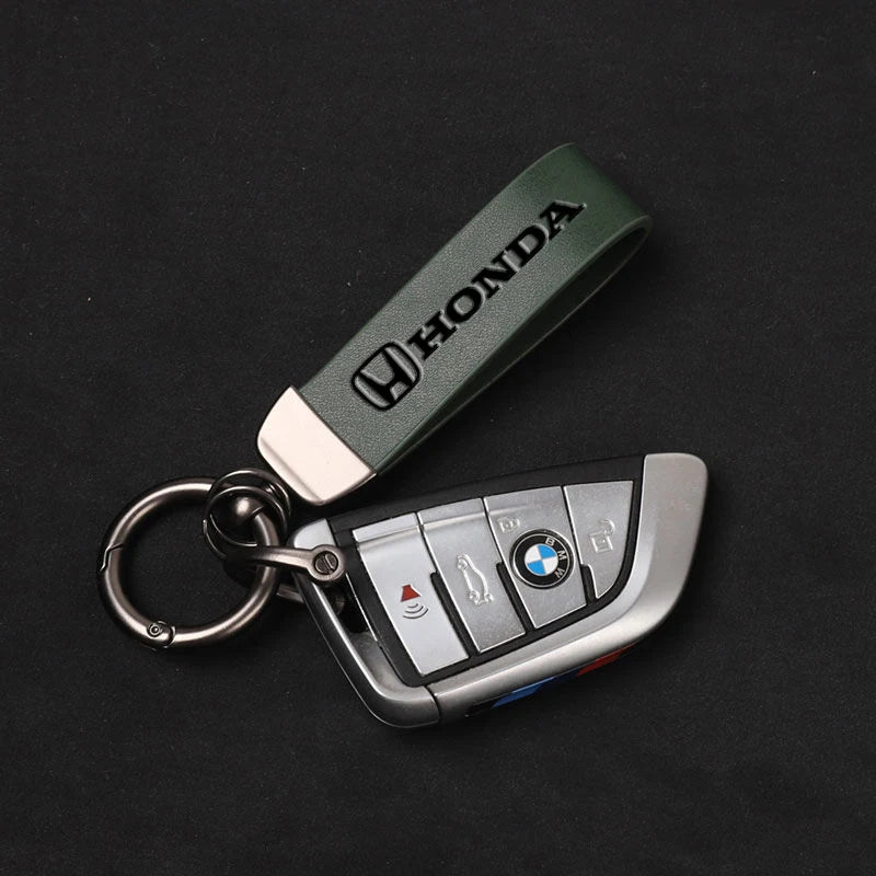 Leather Keychain for Honda