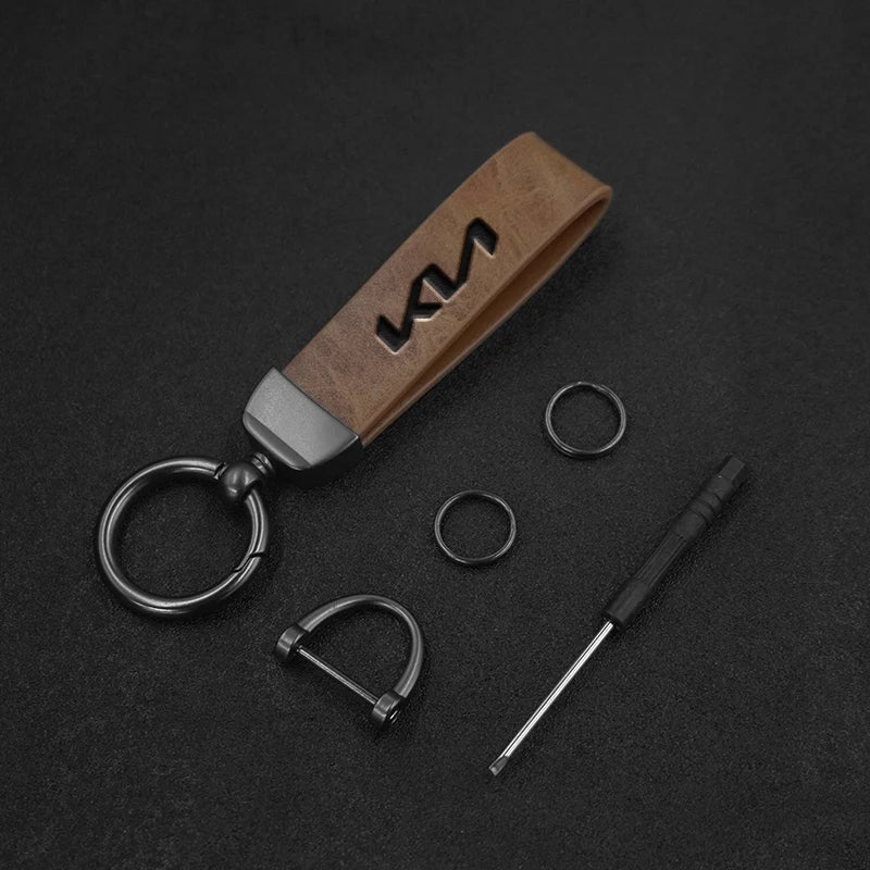 Leather Keychain for Kia