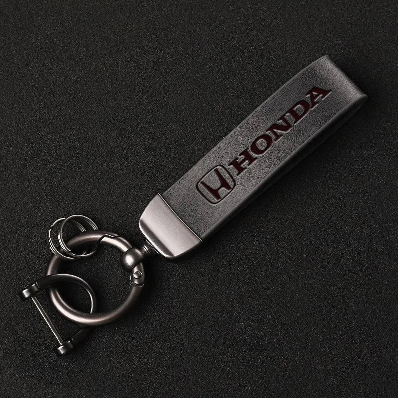 Leather Keychain for Honda