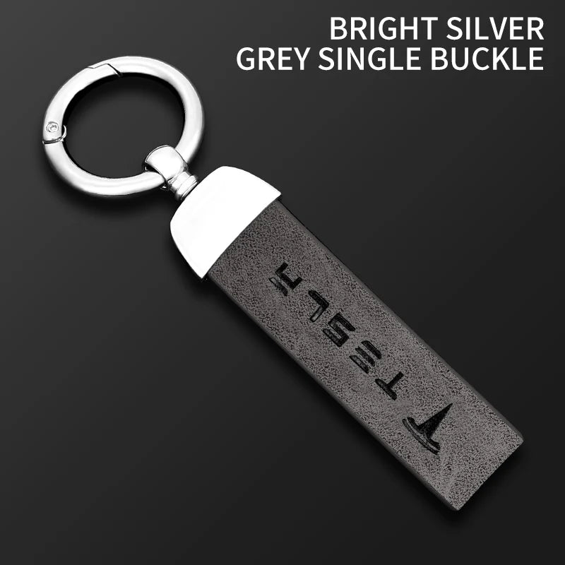 Leather Keychain for Tesla