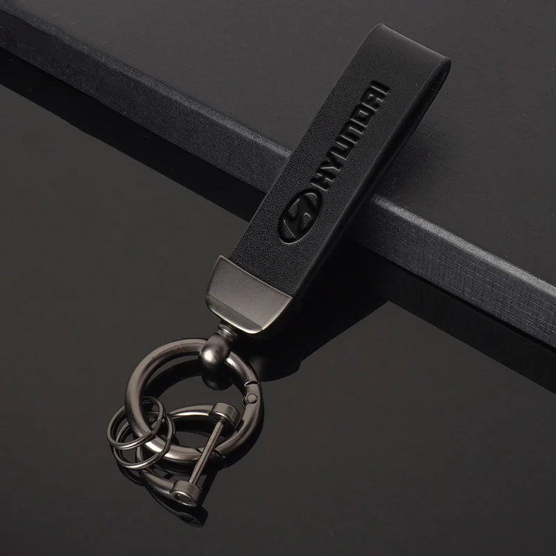 Leather Keychain for Hyundai