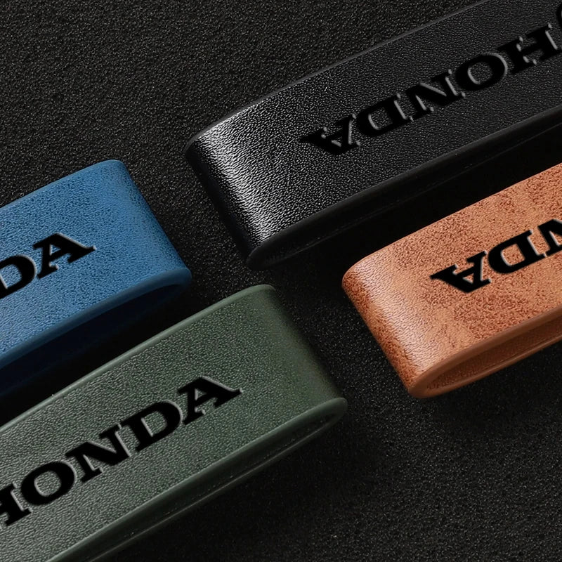 Leather Keychain for Honda