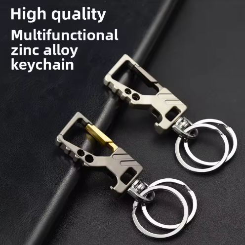 2 Pcs Metal Car Keychain