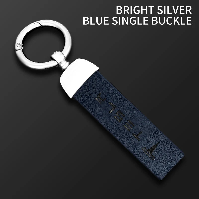 Leather Keychain for Tesla
