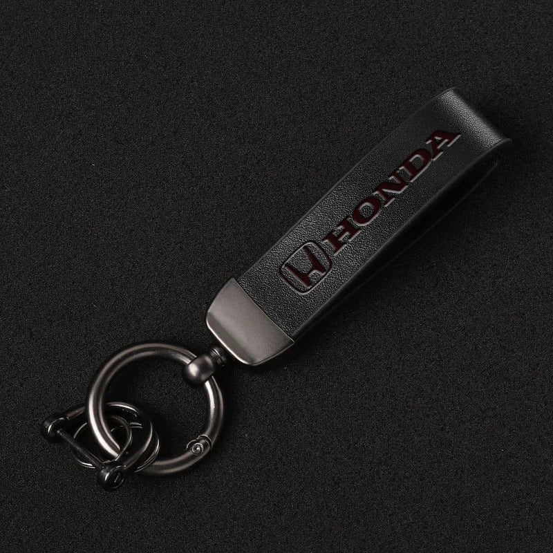Leather Keychain for Honda