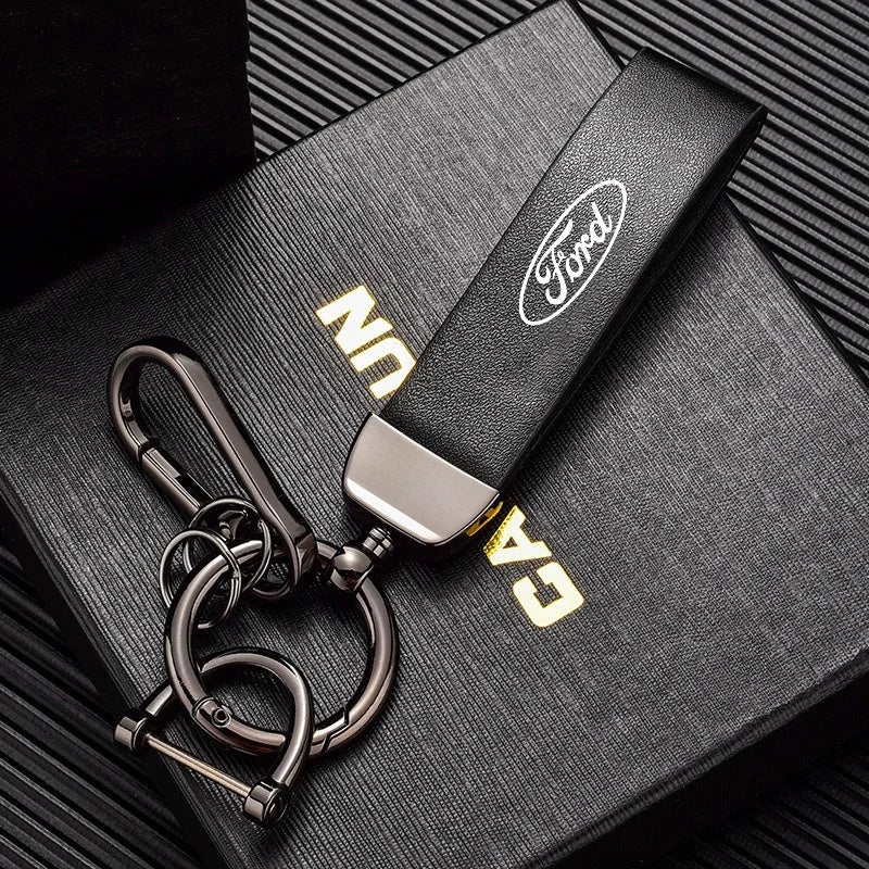 Leather Keychain for Ford